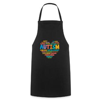 autism - Cooking Apron - black - Front - AI Model Male 185 dark (185cm)