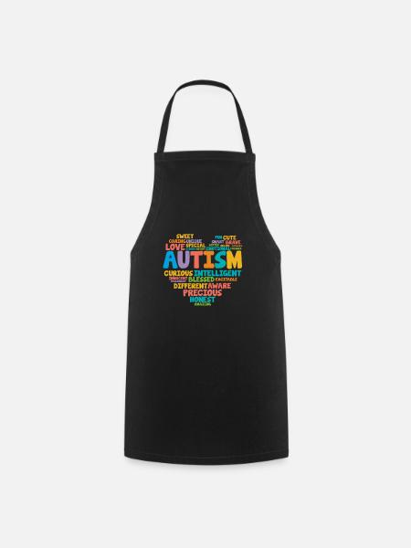Autism Asperger Autist autistic autism gift - Cooking Apron - black