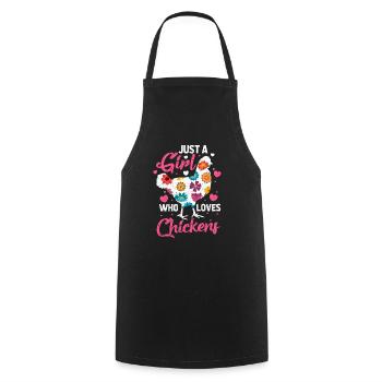 Poulet Poulets Amoureux Du Poulet Cadeau De Femme De Fermier - Tablier de cuisine - noir - Devant - AI Model Male 185 dark (185cm)