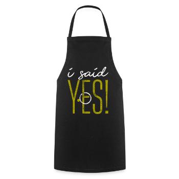 Wedding announcement - Cooking Apron - black - Front - AI Model Male 185 dark (185cm)