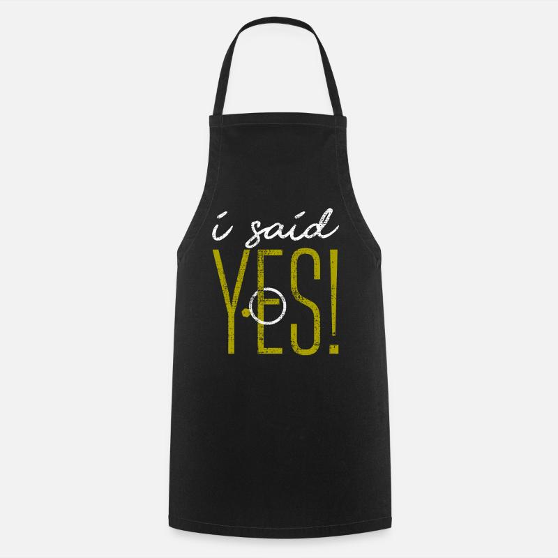 Faire part mariage - Tablier de cuisine - noir