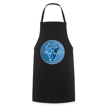 Signe astrologique : taureau - Tablier de cuisine - noir - Devant - AI Model Male 185 dark (185cm)