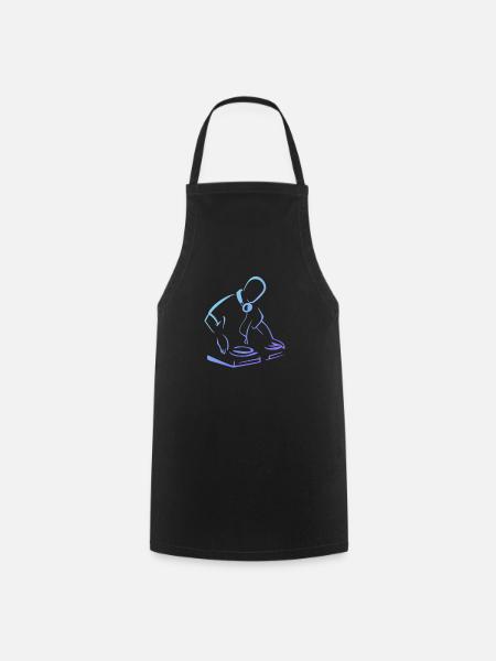 DJ bleu cool - Tablier de cuisine - noir