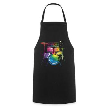 batterie - Tablier de cuisine - noir - Devant - AI Model Male 185 dark (185cm)