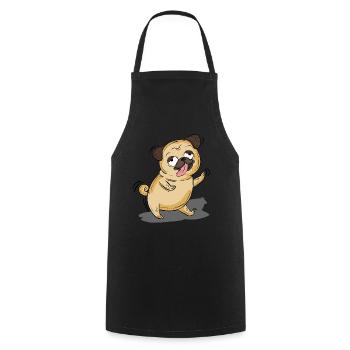 Damhsa Mops Gleoit Dearadh Bronntanais - Kochschürze - Schwarz - Vorne - AI Model Male 185 dark (185cm)