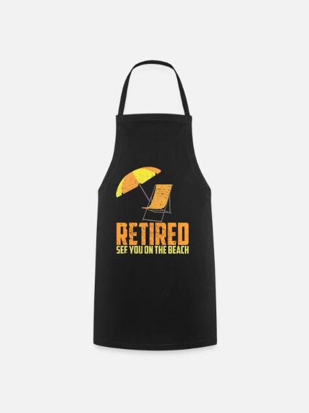 Retraite plage de chaises longues - Tablier de cuisine - noir