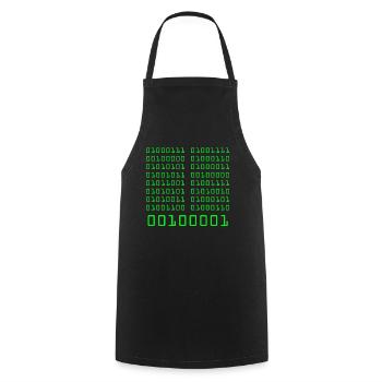 Go fuck yorself! Binärcode Programmieren Code - Kochschürze - Schwarz - Vorne - AI Model Male 185 dark (185cm)