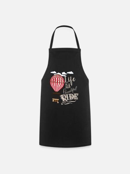 Ballon montgolfière - Tablier de cuisine - noir
