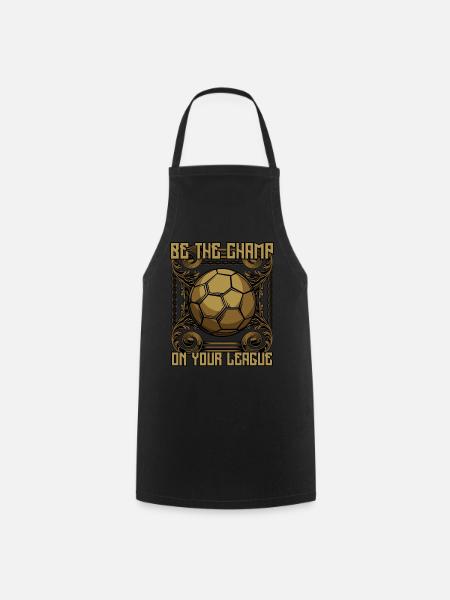 Être le champion | Cadeau de sport de ballon de football - Tablier de cuisine - noir