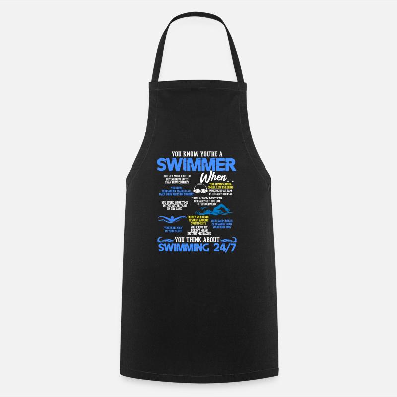 swim - Cooking Apron - black