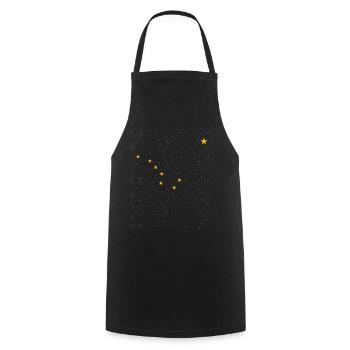Drapeau de l'Alaska Grande Ourse Polaris - Tablier de cuisine - noir - Devant - AI Model Male 185 dark (185cm)