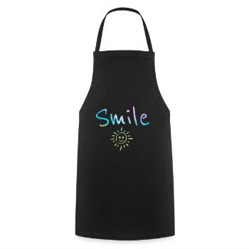 Festival soleil rire plaisir été danser cadeau - Tablier de cuisine - noir - Devant - AI Model Male 185 dark (185cm)
