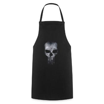 Skull Skull Bone Mask Cool Dead Gift - Cooking Apron - black - Front - AI Model Male 185 dark (185cm)