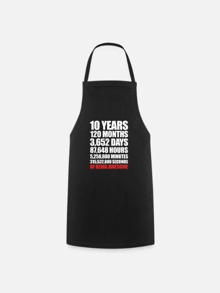 10th birthday - Cooking Apron - black