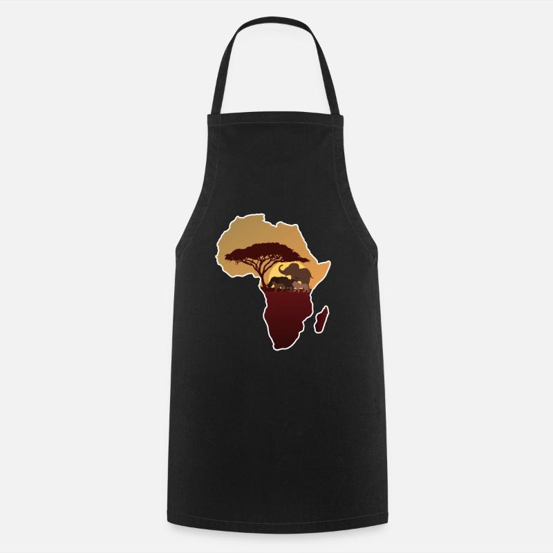 Africa - Cooking Apron - black