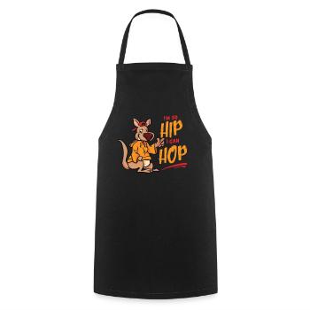 Kangourou Hip Hop - Tablier de cuisine - noir - Devant - AI Model Male 185 dark (185cm)