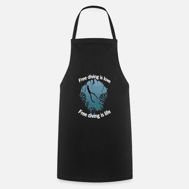 freediving - Cooking Apron - black