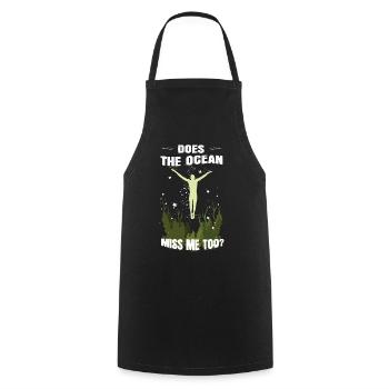 ocean - Cooking Apron - black - Front - AI Model Male 185 dark (185cm)
