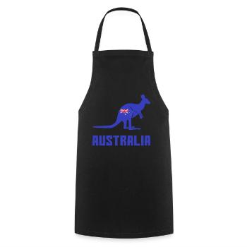 Kangaroo with Australia flag - Cooking Apron - black - Front - AI Model Male 185 dark (185cm)