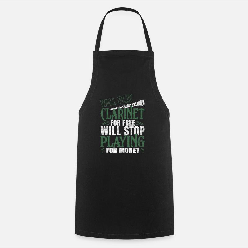clarinet - Cooking Apron - black