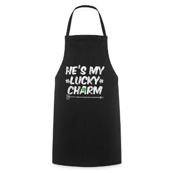 St. Patrick's Day Shamrock Ireland - Cooking Apron - black - Front - AI Model Male 185 dark (185cm)