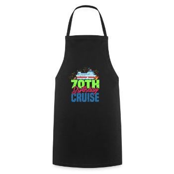 70th birthday cruise - Cooking Apron - black - Front - AI Model Male 185 dark (185cm)