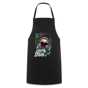 Cool sloth chill sunglasses wildlife gift - Cooking Apron - black - Front - AI Model Male 185 dark (185cm)