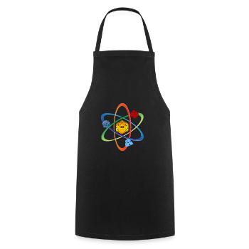 RPG Cube Dice Dragons Atom color Tabletop Gift - Cooking Apron - black - Front - AI Model Male 185 dark (185cm)