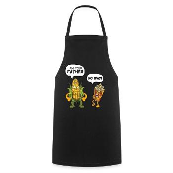I Am Your Father Popcorn - Cooking Apron - black - Front - AI Model Male 185 dark (185cm)