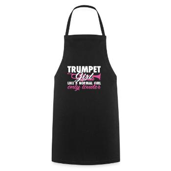 Trumpet woman chapel musician music - Cooking Apron - black - Front - AI Model Male 185 dark (185cm)