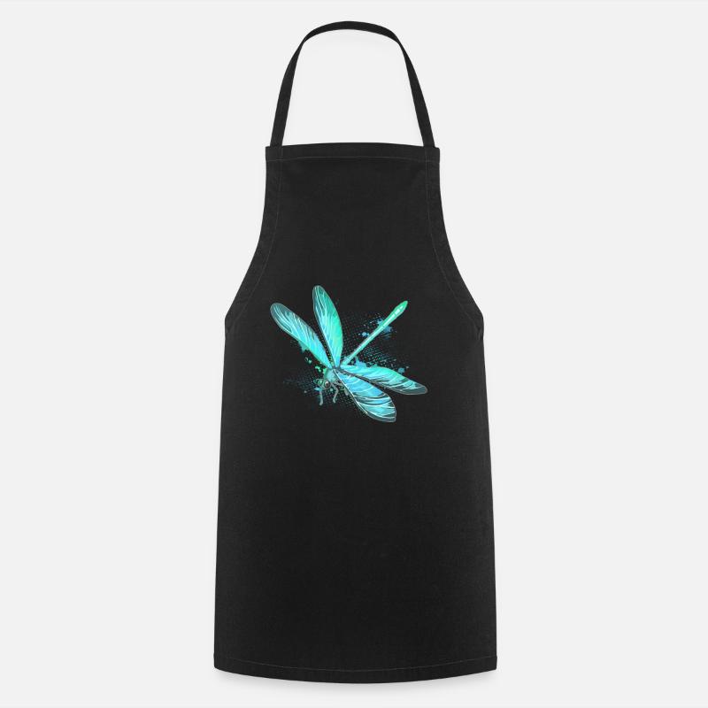 Etang à insectes libellule étang - Tablier de cuisine - noir