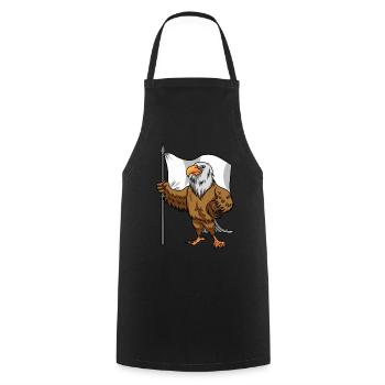 Proud Eagle with Peace Flag Bald Eagle - Cooking Apron - black - Front - AI Model Male 185 dark (185cm)