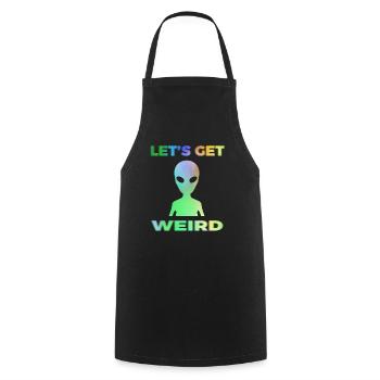Alien Aliens Ufo Ausserirdischer Geschenk - Kochschürze - Schwarz - Vorne - AI Model Male 185 dark (185cm)
