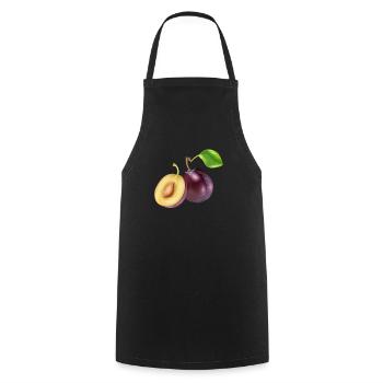 Pflaume Pflaumen Bild Geschenk Idee - Kochschürze - Schwarz - Vorne - AI Model Male 185 dark (185cm)