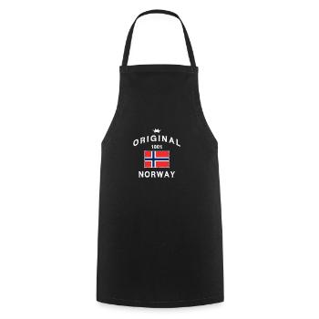 Original Norvège Norvège Scandinavie Mer du Nord Oslo - Tablier de cuisine - noir - Devant - AI Model Male 185 dark (185cm)