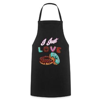 Donut - Kochschürze - Schwarz - Vorne - AI Model Male 185 dark (185cm)