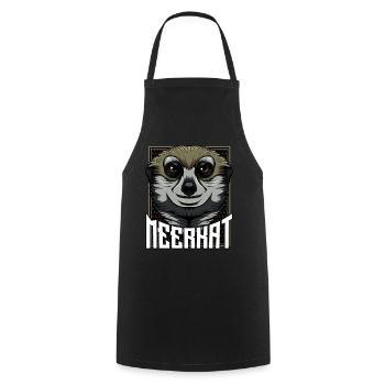 Suricate visage Amour des animaux - Tablier de cuisine - noir - Devant - AI Model Male 185 dark (185cm)