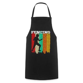 Fencing - Cooking Apron - black - Front - AI Model Male 185 dark (185cm)