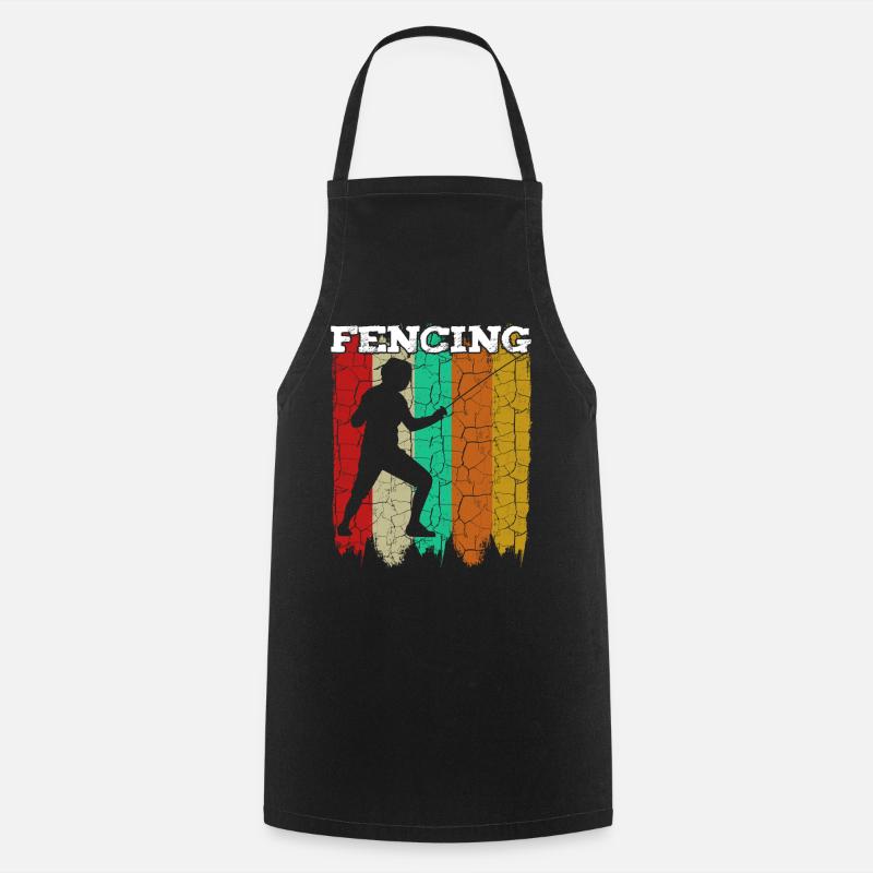 L’escrime - Tablier de cuisine - noir