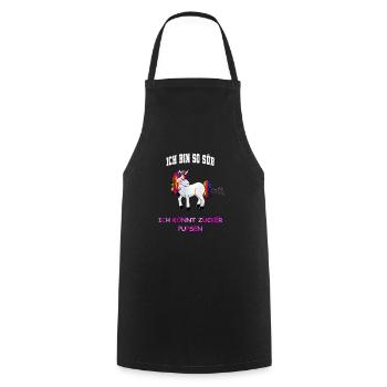 Ich bin so süß ich könnt Zucker pupsen Einhorn - Kochschürze - Schwarz - Vorne - AI Model Male 185 dark (185cm)