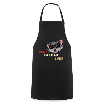 Best Cat Dad Ever - Cooking Apron - black - Front - AI Model Male 185 dark (185cm)