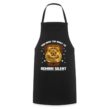 police - Cooking Apron - black - Front - AI Model Male 185 dark (185cm)