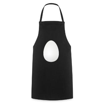 big white egg - Eggs Egg Organic Scrambled Eggs - Cooking Apron - black - Front - AI Model Male 185 dark (185cm)