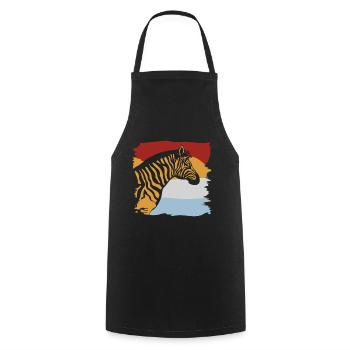 zebra - Cooking Apron - black - Front - AI Model Male 185 dark (185cm)
