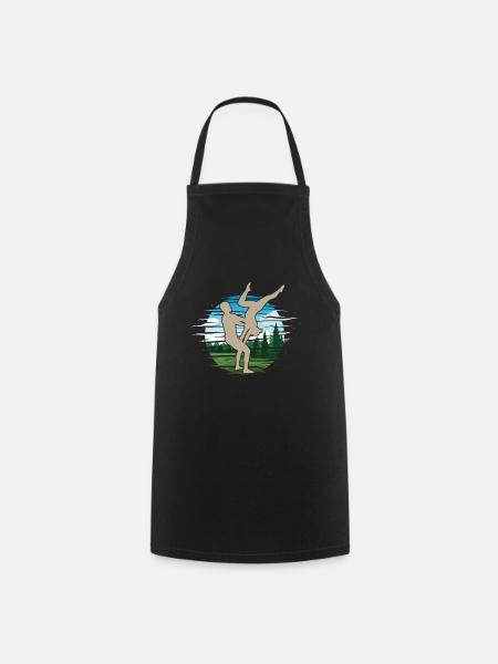 Bronntanas Dearaidh Acroyoga Silhouettes - Cooking Apron - black