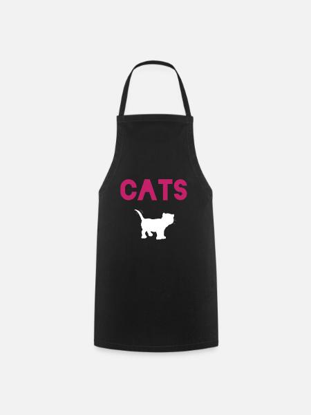 Idée cadeau pour l’amoureux des chats - Tablier de cuisine - noir