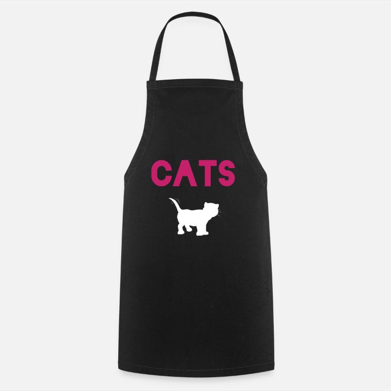 Idée cadeau pour l’amoureux des chats - Tablier de cuisine - noir