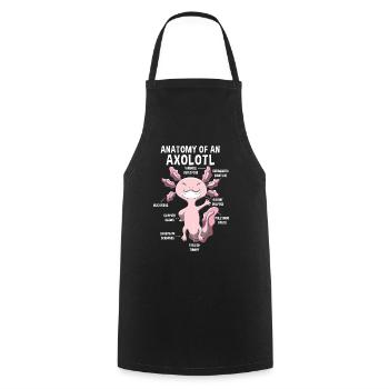 Anatomy of a Axolotl teacher's gift - Cooking Apron - black - Front - AI Model Male 185 dark (185cm)