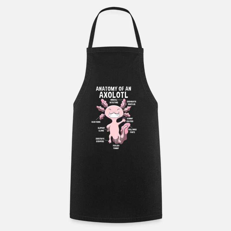 Anatomie du cadeau d'un enseignant Axolotl - Tablier de cuisine - noir