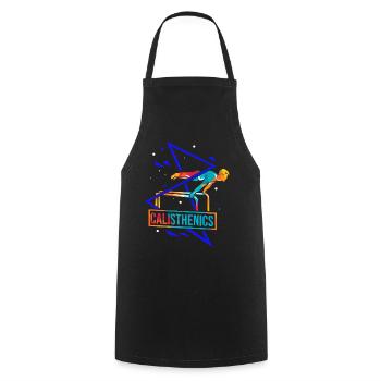 Calisthenics Polygon - Kochschürze - Schwarz - Vorne - AI Model Male 185 dark (185cm)